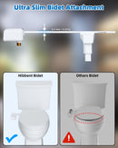 Non-Electric Mechanical Bidet Attachment – Ultra-Slim Dual Nozzle Design with Feminine & Posterior Wash, Adjustable Water Pressure, Self-Cleaning Spray, Brass Inlet, Stainless Steel Hose, Tool-Free Installation for Standard Toilets (White)
