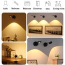 Rechargeable LED Wall Spotlight for Art – Wireless Motion Sensor Picture Light with Remote, 3 Color Temperatures, Dimmable & Adjustable Head, No Wiring Needed (Black)