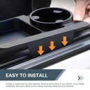 Universal Car Window Organizer with Cup Holder and Phone Tray – Multi-Functional Door Side Storage Box for Drinks, Keys, and Gadgets (Black)