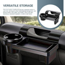 Universal Car Window Organizer with Cup Holder and Phone Tray – Multi-Functional Door Side Storage Box for Drinks, Keys, and Gadgets (Black)