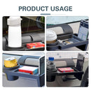 Universal Car Window Organizer with Cup Holder and Phone Tray – Multi-Functional Door Side Storage Box for Drinks, Keys, and Gadgets (Black)