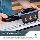 Universal Car Window Organizer with Cup Holder and Phone Tray – 4-in-1 Door Side Storage Box for Drinks, Keys, and Gadgets (Black)