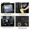 Car Back Seat Organizer with Foldable Table Tray – Universal Rear Seat Storage Bag, Multi-Pocket Holder for Tablet, Drinks & Essentials (Beige)
