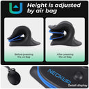 Adjustable Airbag Neck Stretcher – Ergonomic Cervical Traction Pillow with 8 Massage Points for Neck Pain Relief, Portable Spinal Alignment Device for Home, Office, and Travel Use (Black)