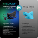 Adjustable Airbag Neck Stretcher – Ergonomic Cervical Traction Pillow with 8 Massage Points for Neck Pain Relief, Portable Spinal Alignment Device for Home, Office, and Travel Use (Black)
