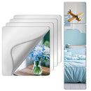 Shatterproof Acrylic Mirror Tiles – 4-Pack Wall Stickers for Kids, Home Gym, Bedroom & Bathroom, Easy Peel-and-Stick Decorative Mirrors with Double-Sided Tape (Silver,12" x 12")