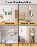 Shatterproof Acrylic Mirror Tiles – 4-Pack Wall Stickers for Kids, Home Gym, Bedroom & Bathroom, Easy Peel-and-Stick Decorative Mirrors with Double-Sided Tape (Silver,16" x 16")