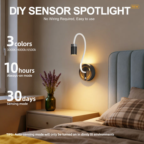Rechargeable Motion Sensor Night Light – DIY Silicone Hose Lamp for Bedroom & Desk (White) | Other Colors Available in Store