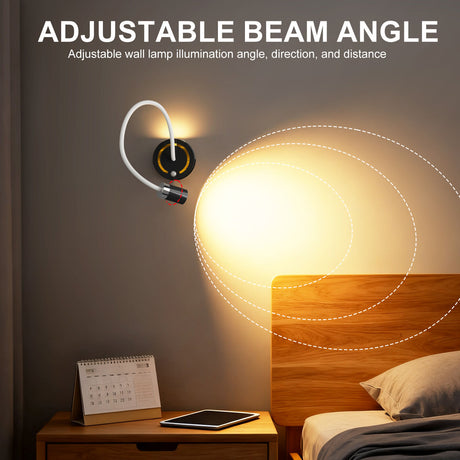 Rechargeable Motion Sensor Night Light – DIY Silicone Hose Lamp for Bedroom & Desk (Red) | Other Colors Available in Store