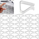 Transparent Large Tablecloth Clips for Thick Tables – Windproof Plastic Holders for Outdoor Parties, Weddings & Dining (Clear)