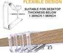 Transparent Large Tablecloth Clips for Thick Tables – Windproof Plastic Holders for Outdoor Parties, Weddings & Dining (Clear)