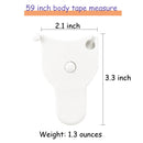 Soft Retractable Body Tape Measure for Fitness, Tailoring & Home Use – 60-Inch Dual-Scale Measuring Tape with Lock, 3-Pack of Identical Units (White)