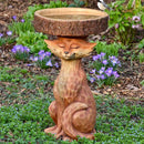 Resin Bird Bath Statue for Garden, Outdoor Decorative Bird Feeder & Water Fountain, Whimsical Yard Sculpture for Patio & Lawn(Hedgehog)