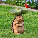 Resin Bird Bath Statue for Garden, Outdoor Decorative Bird Feeder & Water Fountain, Whimsical Yard Sculpture for Patio & Lawn(Chicken)