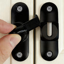 90/180 Degree Zinc Alloy Flip Lock for Barn & Sliding Doors – Heavy Duty Security Latch for Cabinets, Windows & Sheds (Black)
