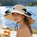 Solar-Powered Dual-Fan Sun Hat – UPF 50+ Wide-Brim Outdoor Hat with 2 USB/Solar Rechargeable Fans, Adjustable Strap, Breathable Mesh, for Fishing, Hiking, Beach & Gardening; Unisex Cooling Cap with 800mAh Battery (Khaki)