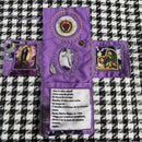 Mini Handcrafted Catholic Pocket Shrine – Foldable Prayer Altar with Silver Cross, Religious Art & Embroidered Prayers, Portable Faith Companion, 6.5 x 5.5 Inches (Pink)