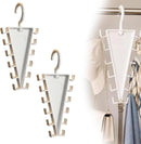 2-Pack V-Shaped 360° Rotating Closet Organizer with 12 Hooks for Hats, Bags & Scarves, Space-Saving Wardrobe Hanger (White)