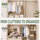 2-Pack V-Shaped 360° Rotating Closet Organizer with 12 Hooks for Hats, Bags & Scarves, Space-Saving Wardrobe Hanger (White)