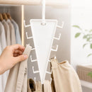 6-Pack V-Shaped 360° Rotating Closet Organizer with 12 Hooks for Hats, Bags & Scarves, Space-Saving Wardrobe Hanger (White)