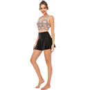 Women's Tennis Skirt with Pockets & Built-in Shorts – High-Waisted Golf Running Skort for Active Lifestyle, Sporty Fitness Wear (Black,XL)