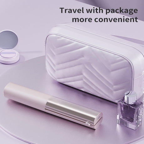 Wireless Mini Hair Straightener with Digital Display – Portable Ceramic Flat Iron for Travel, Quick Heat-up & 4-Temperature Settings (Pink)