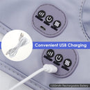 3-in-1 Rechargeable Breast Massager with Heat & Vibration – Wireless USB Charging, Adjustable Strap, Comfortable Wear for Daily Relaxation and Postpartum Care (Purple)
