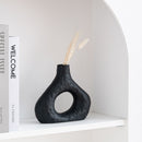 Minimalist Ceramic Vase Set (2-Piece): Modern Home Decor for Flower Arrangements (Black) | White Version Available In-Store