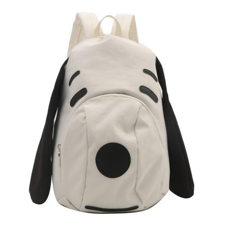 Cute Dog Face Backpack for Kids & Teens – White Cartoon Animal School Bag with Long Ears, Large Capacity Daypack for Girls and Boys (White)