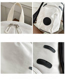 Cute Dog Face Backpack for Kids & Teens – White Cartoon Animal School Bag with Long Ears, Large Capacity Daypack for Girls and Boys (White)
