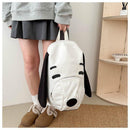 Cute Dog Face Backpack for Kids & Teens – White Cartoon Animal School Bag with Long Ears, Large Capacity Daypack for Girls and Boys (White)
