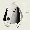Cute Dog Face Backpack for Kids & Teens – White Cartoon Animal School Bag with Long Ears, Large Capacity Daypack for Girls and Boys (White)