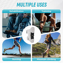 Knee Assistive Brace with Carbon Steel Spring Support – Breathable Perforated Sleeve, Adjustable Straps, Joint Stabilization & Pain Relief for Walking, Running, Hiking, Rehabilitation; Unisex Design for Men & Women (Black)