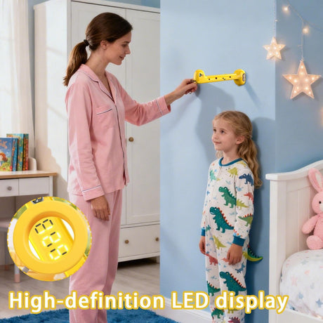 Giraffe Ultrasonic Height Tracker for Kids – Fun Wall-Mounted Growth Measuring Device for Home, Daycare & Pediatric Clinic (Yellow)