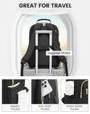 Stylish Laptop Backpack for Women – Large Capacity 27L Computer Bag with 15.6 Inch Compartment, USB Charging Port & 16 Pockets – Ideal for College, Work & Travel (Black)