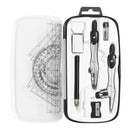 Complete 10-Piece Geometry Kit Set – Precision Drafting Tools with Metal Compasses, Rulers, Protractor & Pencil Sharpener – Ideal for Students, Engineers & Artists (Black)