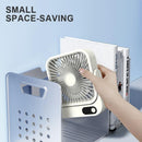 Magnetic Rechargeable Mini Desk Fan with 5-Speed LED Display for Office, Dorm & Bedside Use (White)