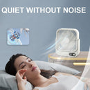 Magnetic Rechargeable Mini Desk Fan with 5-Speed LED Display for Office, Dorm & Bedside Use (White)