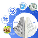 2-Pack Reusable Shoe Washing Machine Bag – White Protective Laundry Bag for All Shoes, Anti-Deformation & Deep Clean with Zipper Lock (Yellow)