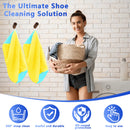 2-Pack Reusable Shoe Washing Machine Bag – White Protective Laundry Bag for All Shoes, Anti-Deformation & Deep Clean with Zipper Lock (Yellow)