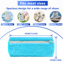 2-Pack Reusable Shoe Washing Machine Bag – White Protective Laundry Bag for All Shoes, Anti-Deformation & Deep Clean with Zipper Lock (Blue)