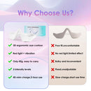 Eye Contour Beauty Goggles – Portable Anti-Aging Eye Massager with Vibration & Light Function, Lightweight Design for Wrinkle Reduction and Dark Circle Minimization – Ideal for Daily Skincare Routine (White)