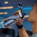 Portable Sport Water Bottle with Handle – Large Capacity Fitness Water Bottle for Gym, Hiking, Cycling, Outdoor Use – BPA-Free & Leak-Proof (Gray,1000ml)