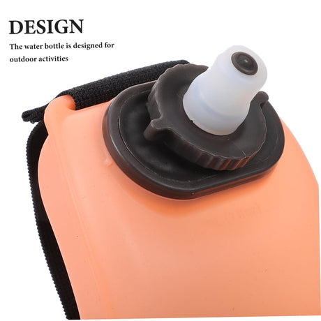 Wrist Water Bottle 7oz Hydration Flask – Hands-Free Leak-Proof Silicone Drink Container for Running, Cycling, Hiking & Fitness Training (Orange)