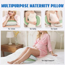 Adjustable Pregnancy Pillow with Velcro Design – Side Sleeping Support for Back, Belly, Hips & Legs, Travel-Friendly Maternity Pillow with Bonus Auxiliary Pillow(Green)
