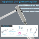 Bidet Toilet Attachment with Handheld Sprayer – Dual Nozzle for Pregnant Women, Postpartum Care & Elderly, Non-Electric Cold Water Bidet, Slim Under-Seat Fit (White)