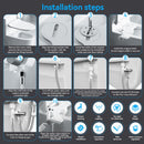 Bidet Toilet Attachment with Handheld Sprayer – Dual Nozzle for Pregnant Women, Postpartum Care & Elderly, Non-Electric Cold Water Bidet, Slim Under-Seat Fit (White)