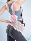 Maternity Belly Support Band for Waist 80-102cm – Adjustable Prenatal Abdominal Brace with Breathable Mesh Fabric and Heart-Shaped Cushion Pad, Lightweight Pregnancy Waist Belt for Daily Comfort (Pink,L)