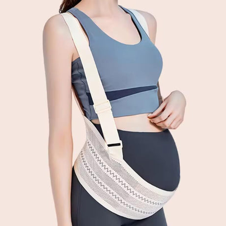 Maternity Belly Support Band for Waist 96-110cm – Adjustable Prenatal Abdominal Brace with Breathable Mesh Fabric and Heart-Shaped Cushion Pad, Lightweight Pregnancy Waist Belt for Daily Comfort (Pink,XL)