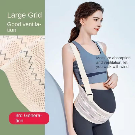 Maternity Belly Support Band for Waist 96-110cm – Adjustable Prenatal Abdominal Brace with Breathable Mesh Fabric and Heart-Shaped Cushion Pad, Lightweight Pregnancy Waist Belt for Daily Comfort (Pink,XL)